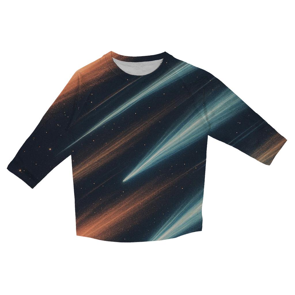 Comet Fan Overprint cotton quarter sleeve shirts