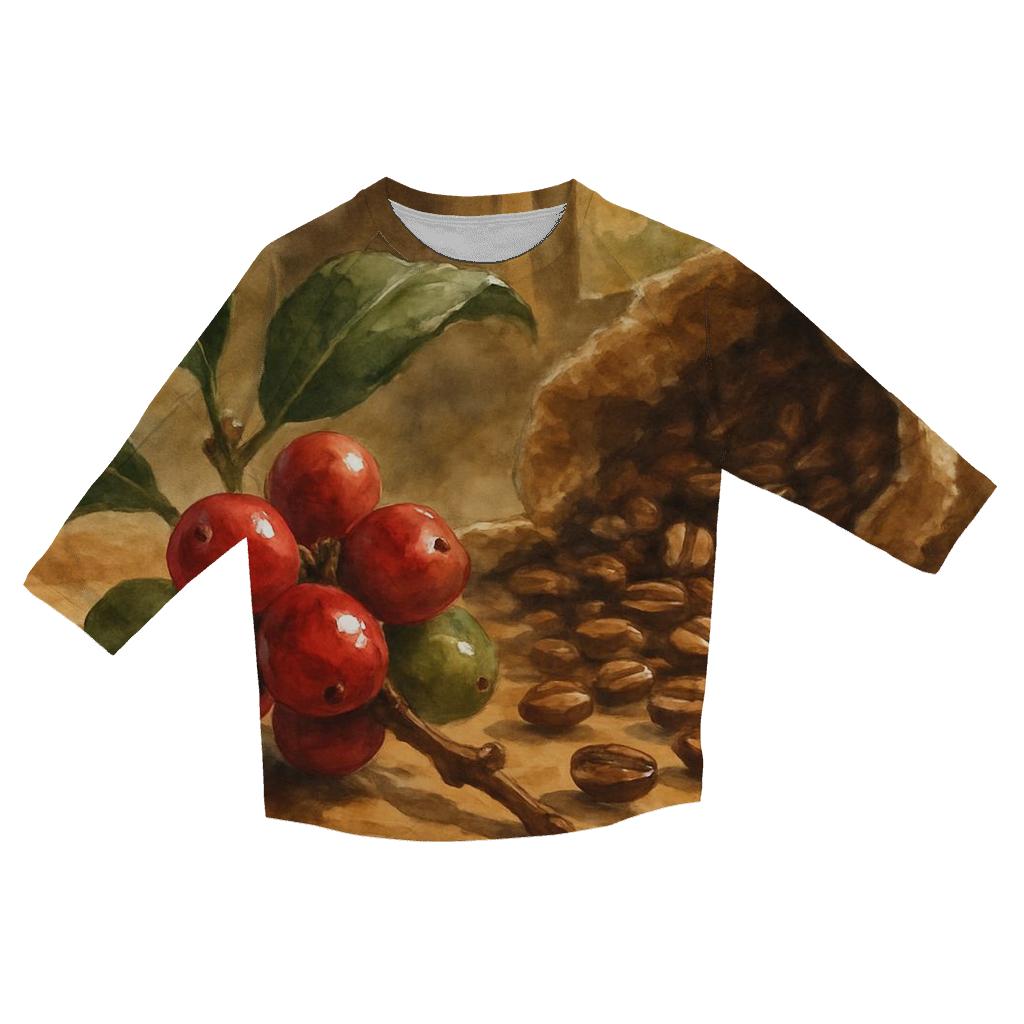 Cherry Branch Still Life casual three quarter sleeve shirts