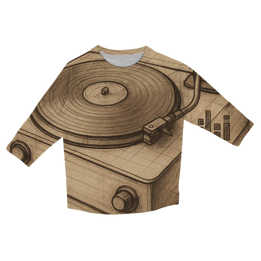 Turntable Blueprint stylish quarter sleeve tops