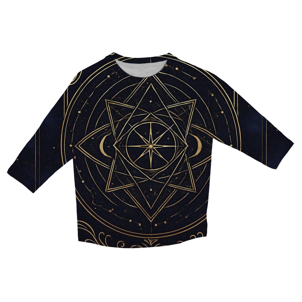 Celestial Geometry Crest custom 3/4 sleeve shirts