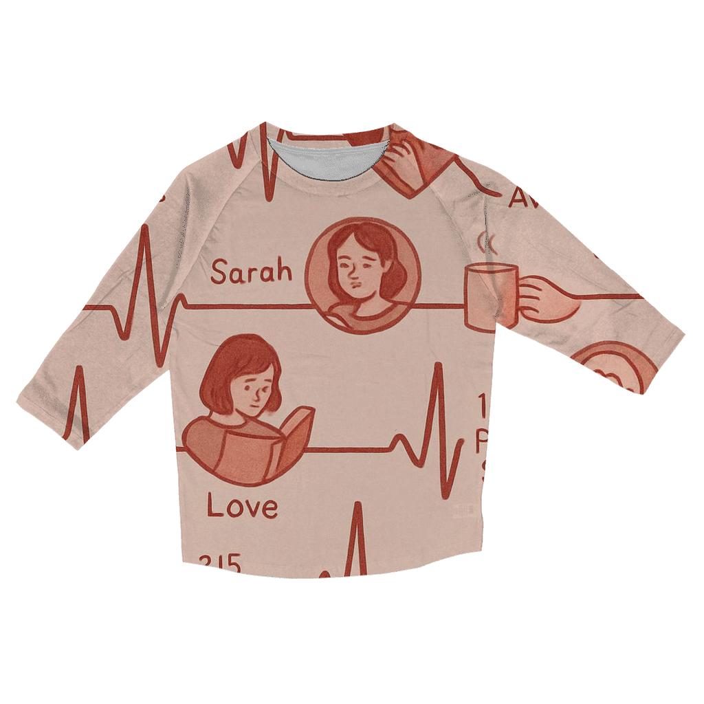 The Heartbeat Atlas fashion 3/4 sleeve shirts