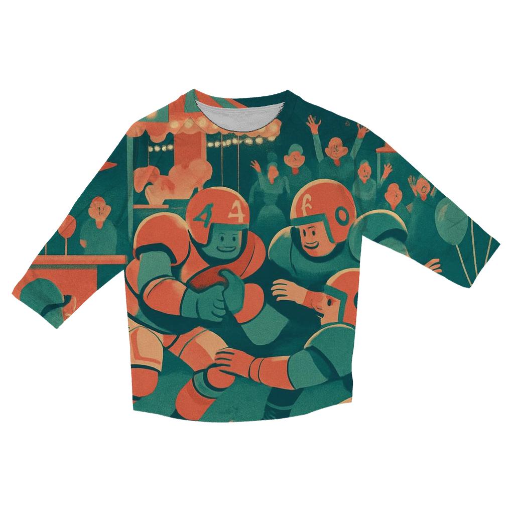 Carnival Clash Under Paper Lanterns printed three quarter sleeve shirts