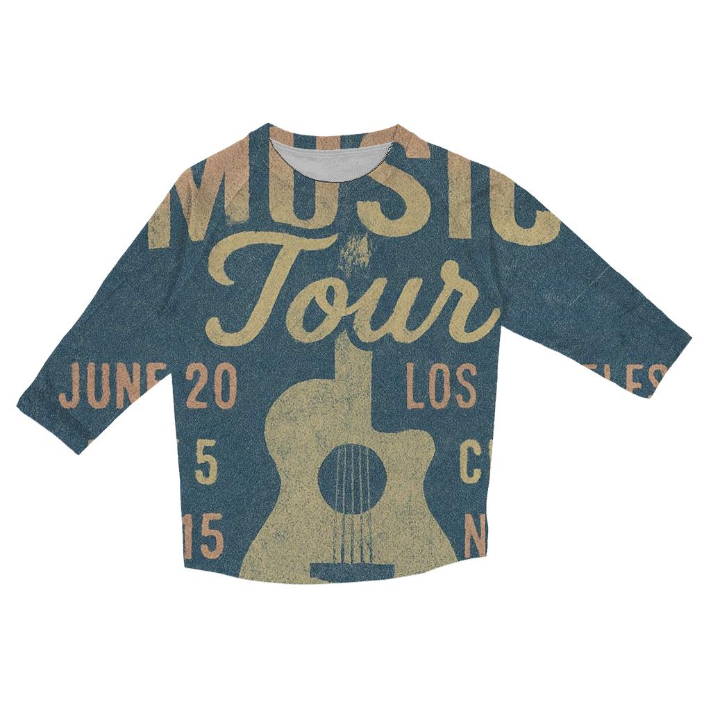 Worn Denim Concert Poster casual three quarter sleeve shirts