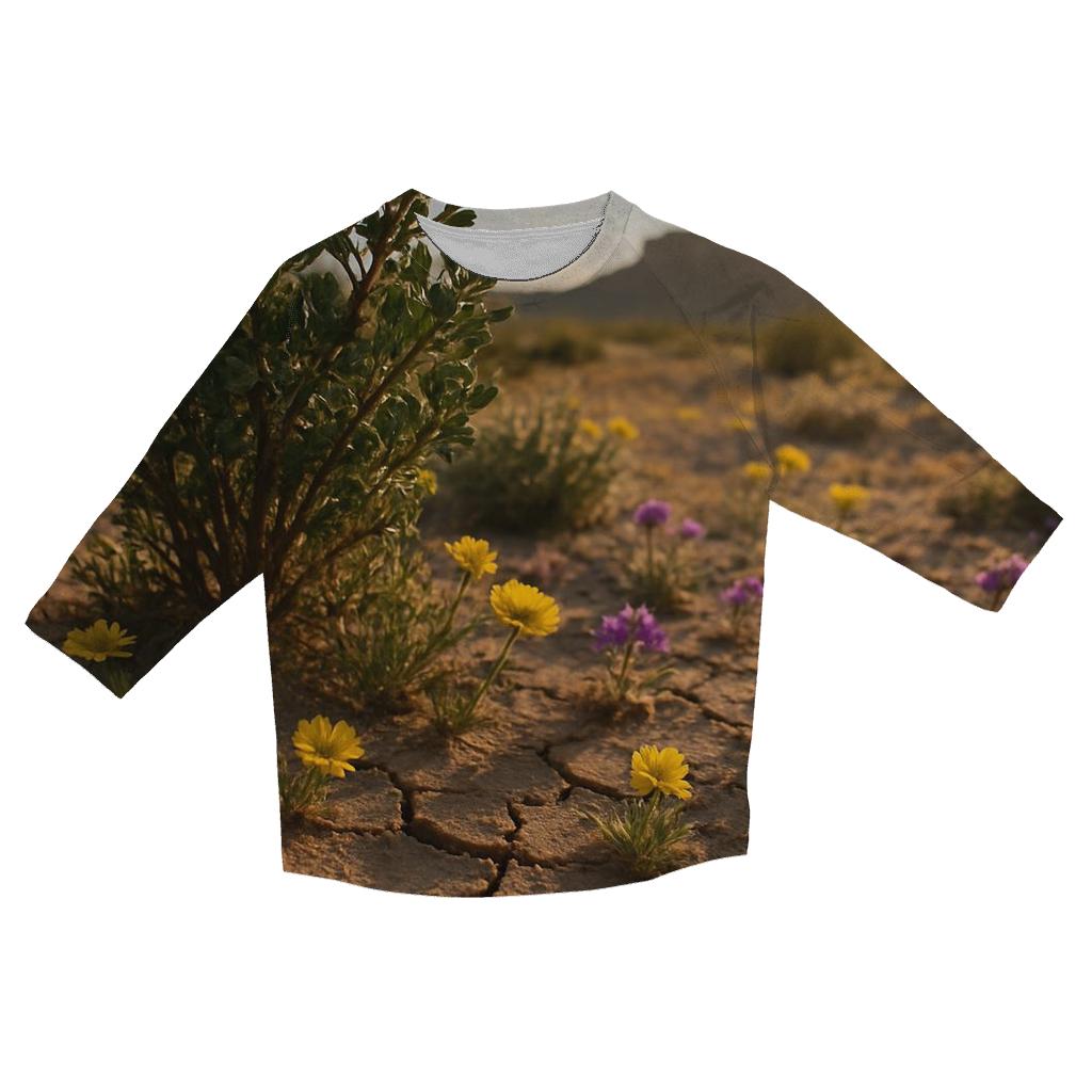 Desert Bloom Creosote Circle stylish quarter sleeve tops