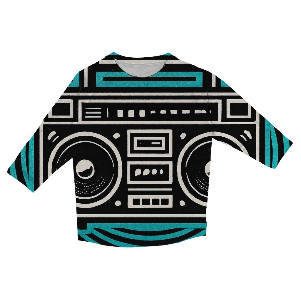 Boombox Echo Outline cotton quarter sleeve shirts