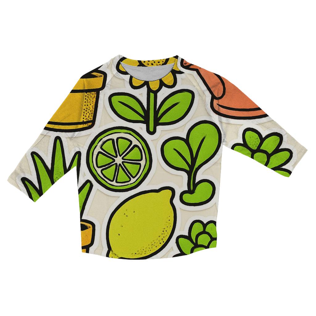 Pop Botanical Sticker Sheet personalized 3/4 sleeve tees