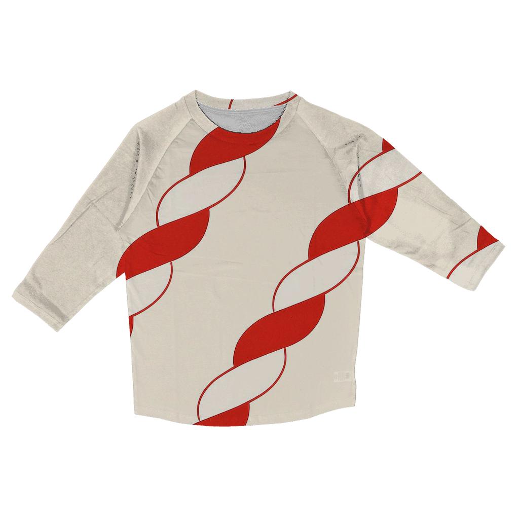 Geometric Candy Cane Twist cotton quarter sleeve shirts