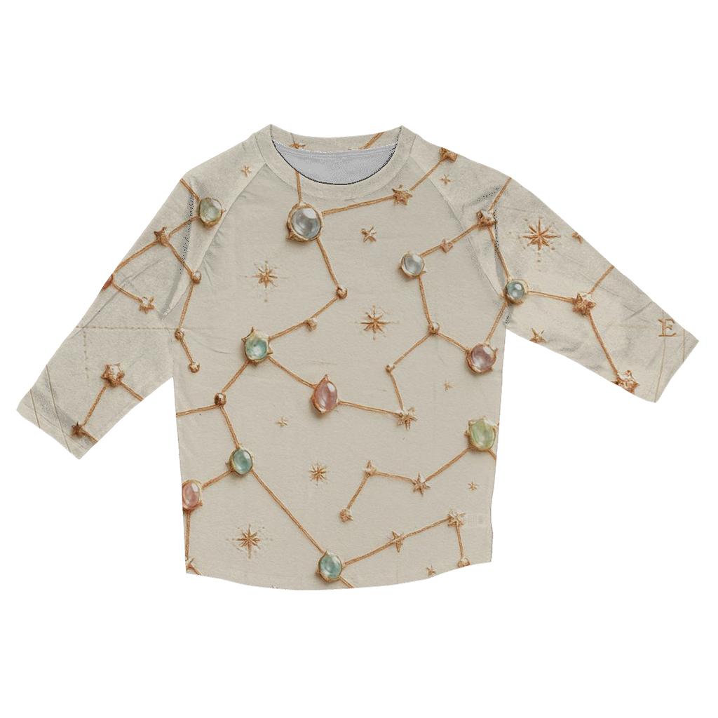 Gilded Star Map fashion 3/4 sleeve shirts