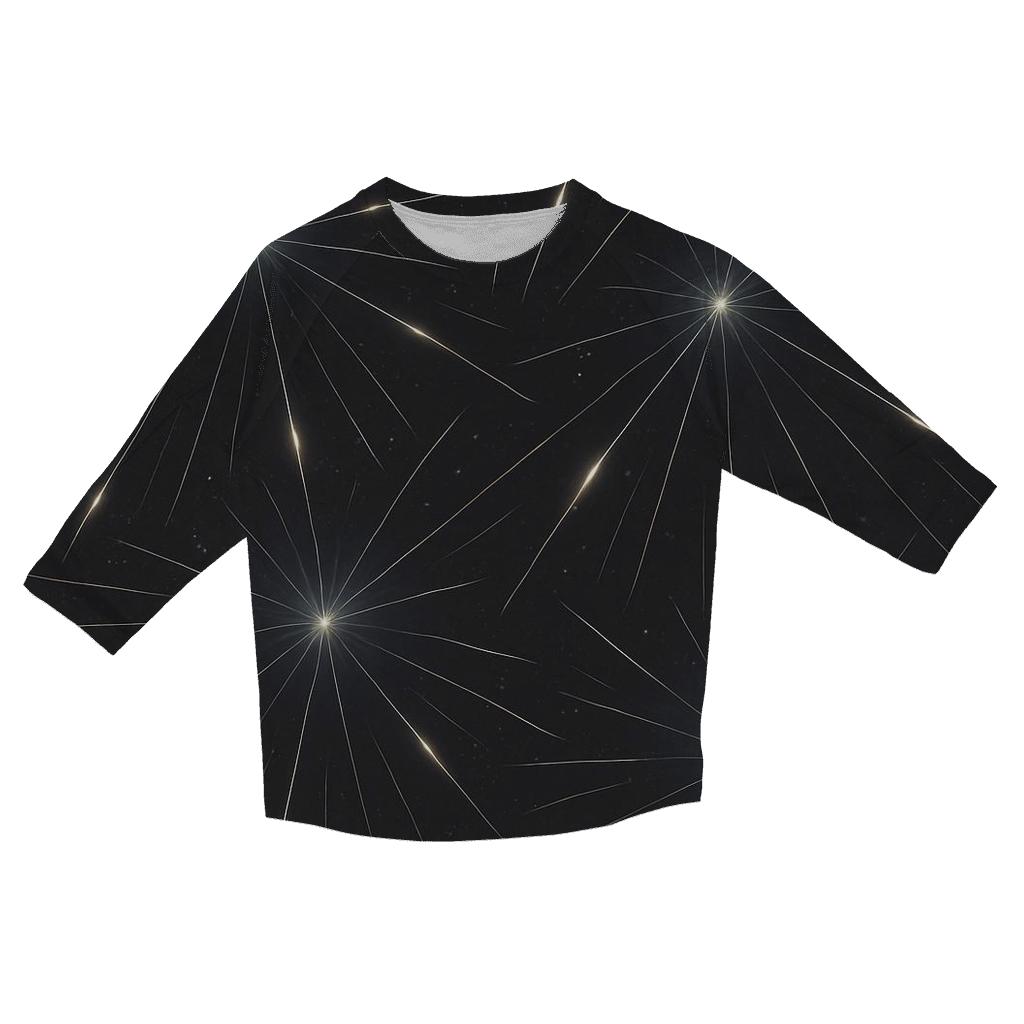 Meteor Trail Radiant Grid custom 3/4 sleeve shirts