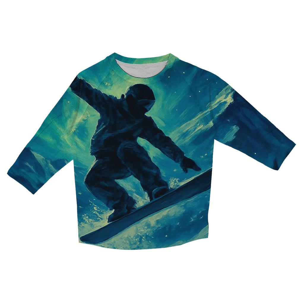 Snowboard Freestyle Aurora cotton quarter sleeve shirts