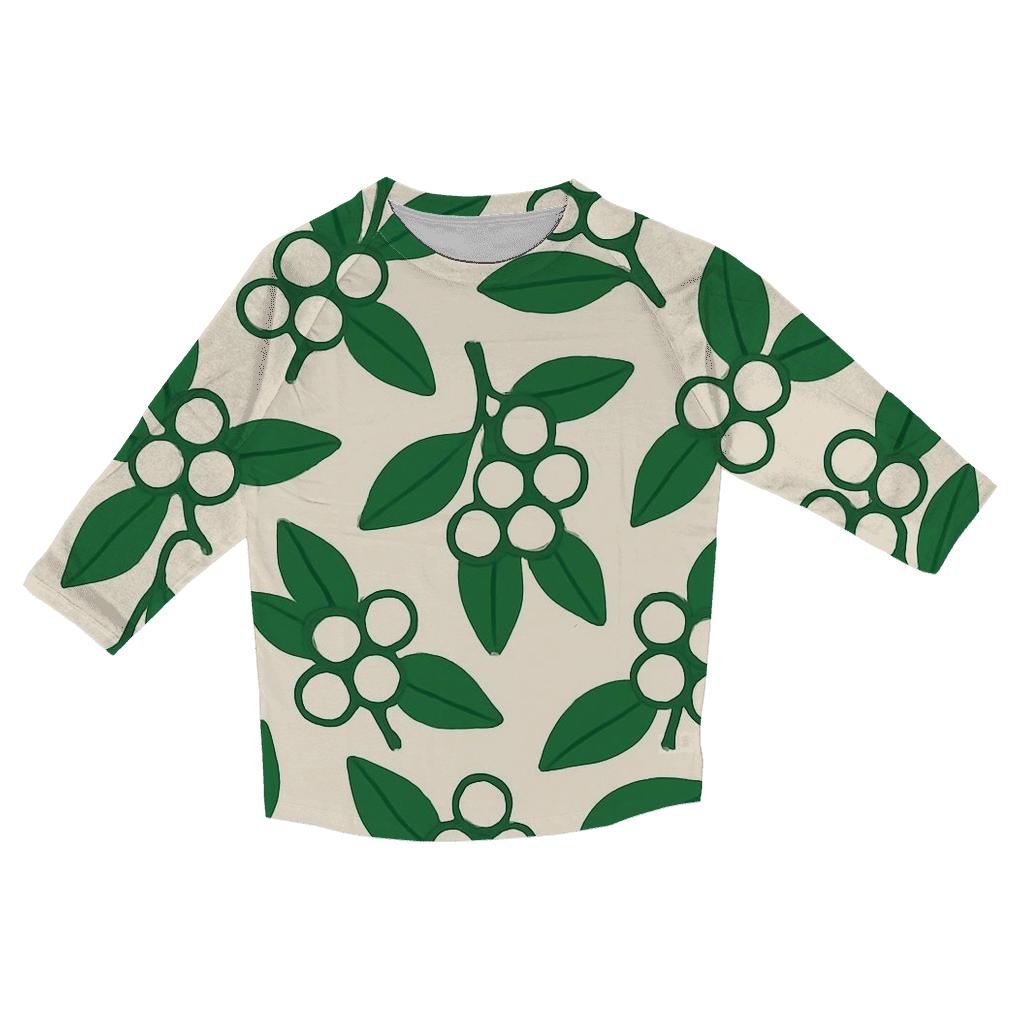 Abstract Mistletoe Geometry trendy 3/4 sleeve tops