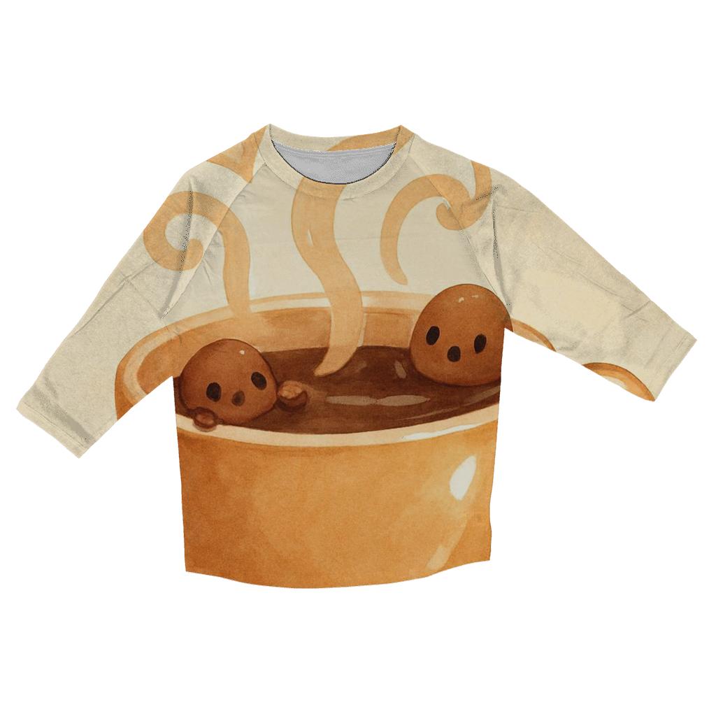 Aroma Wisp Playful custom 3/4 sleeve shirts
