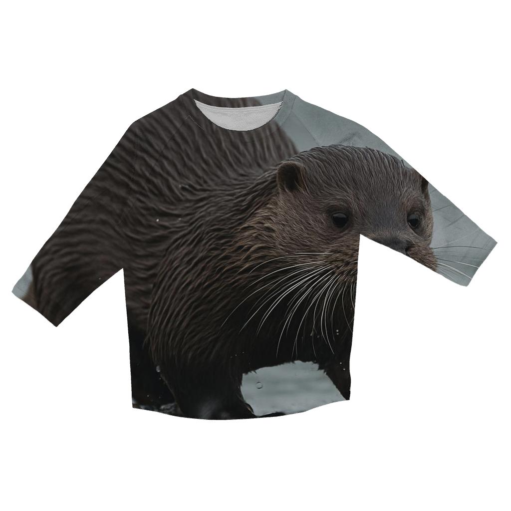 Estuary Grazer Eurasian Otter personalized 3/4 sleeve tees