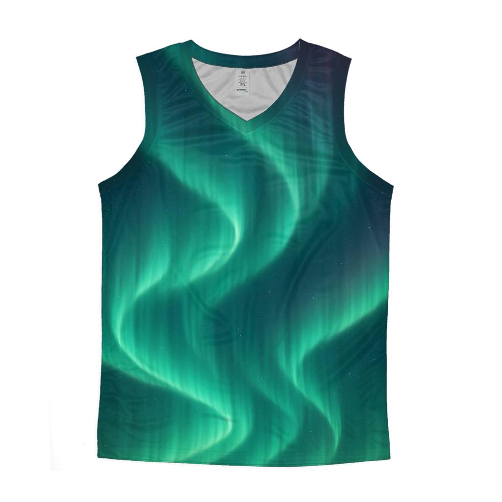 Aurora Curtain Drift personalized athletic tanks