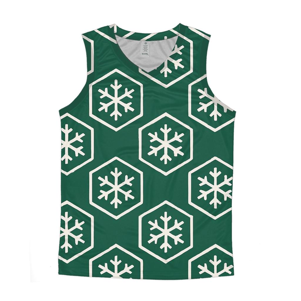 Snowflake Hexagon Matrix cotton sleeveless tops