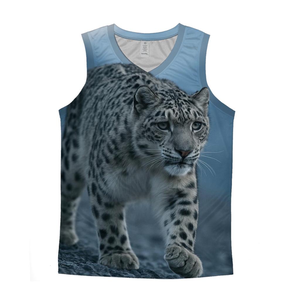 Ridge Ghost Snow Leopard cotton sleeveless tops