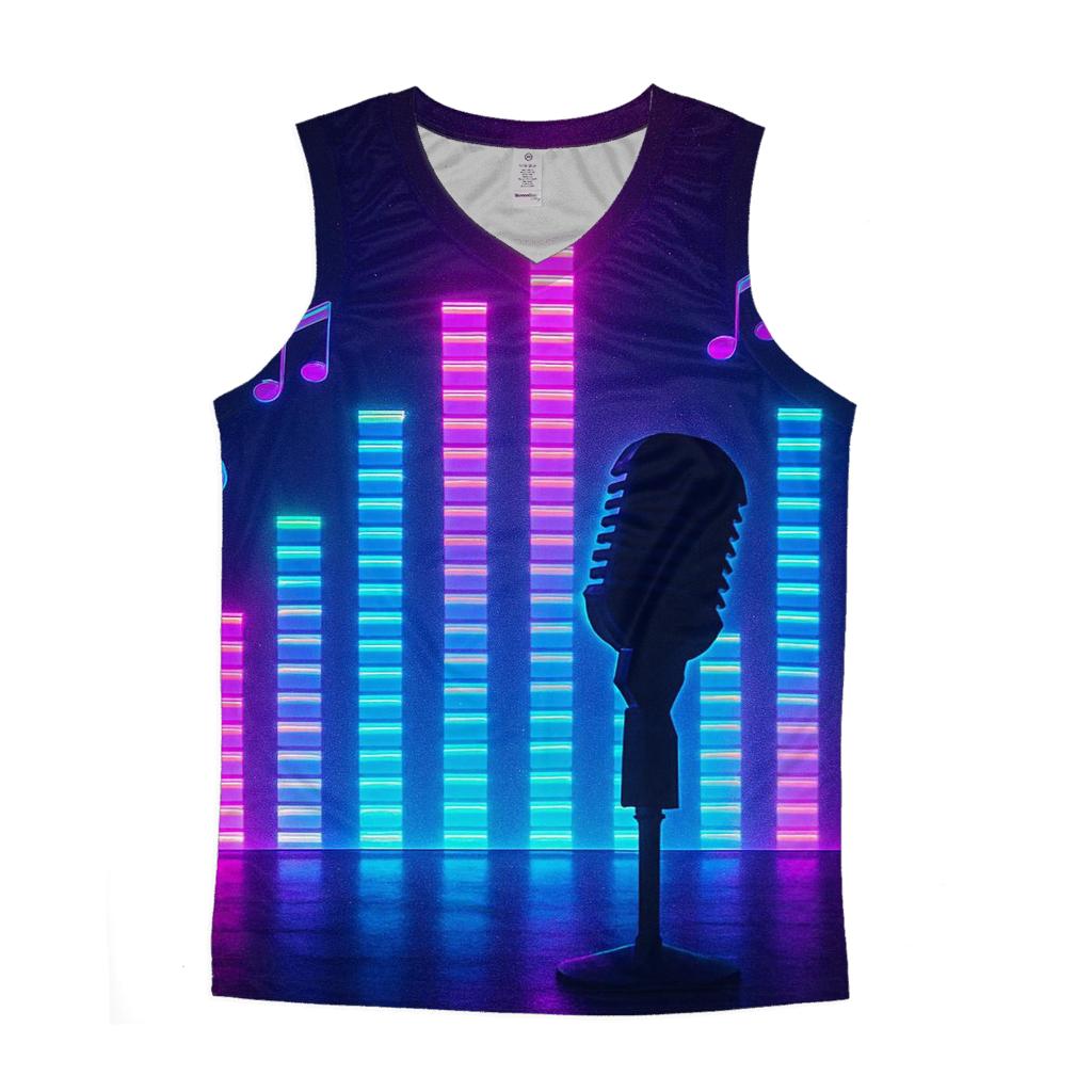 Neon Equalizer Mirage sports performance tank tops