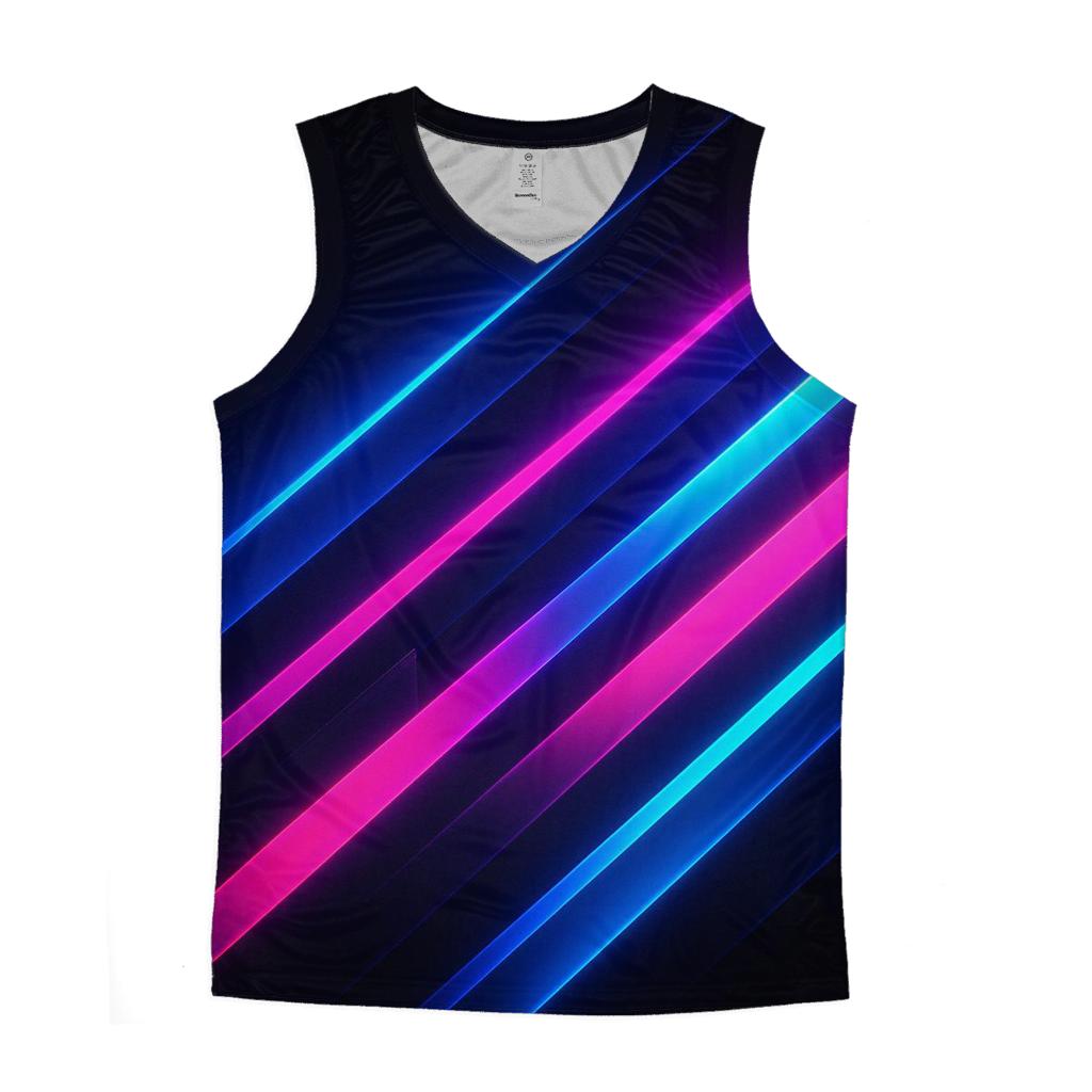 Neon Meridian graphic print tank tops
