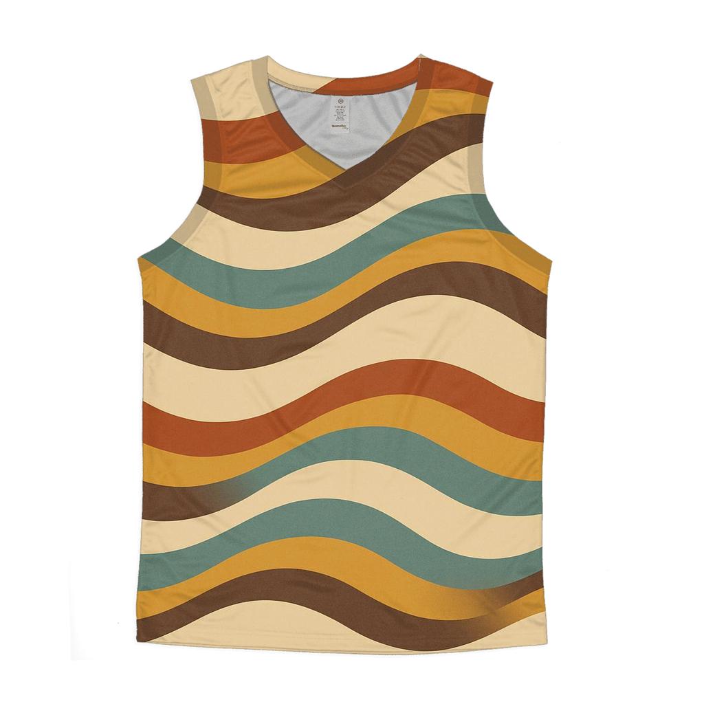 Analog Tape Waves graphic print tank tops
