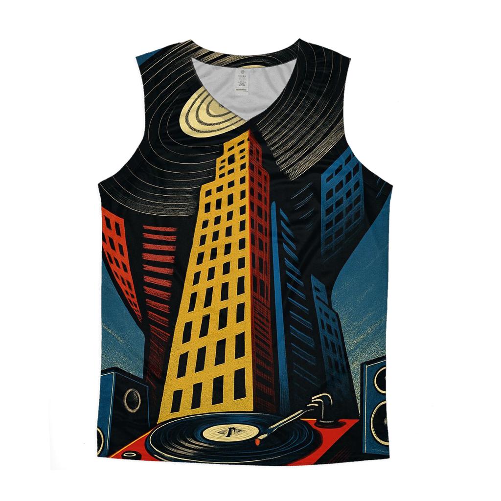Vinyl Spiral City casual summer tank tops