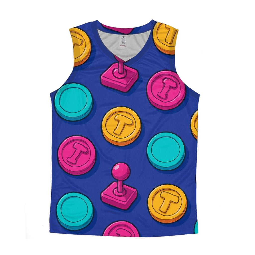 Arcade Token Pattern designer workout tanks