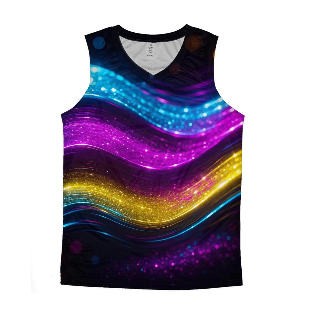 Electric Disco Ripple cotton sleeveless tops