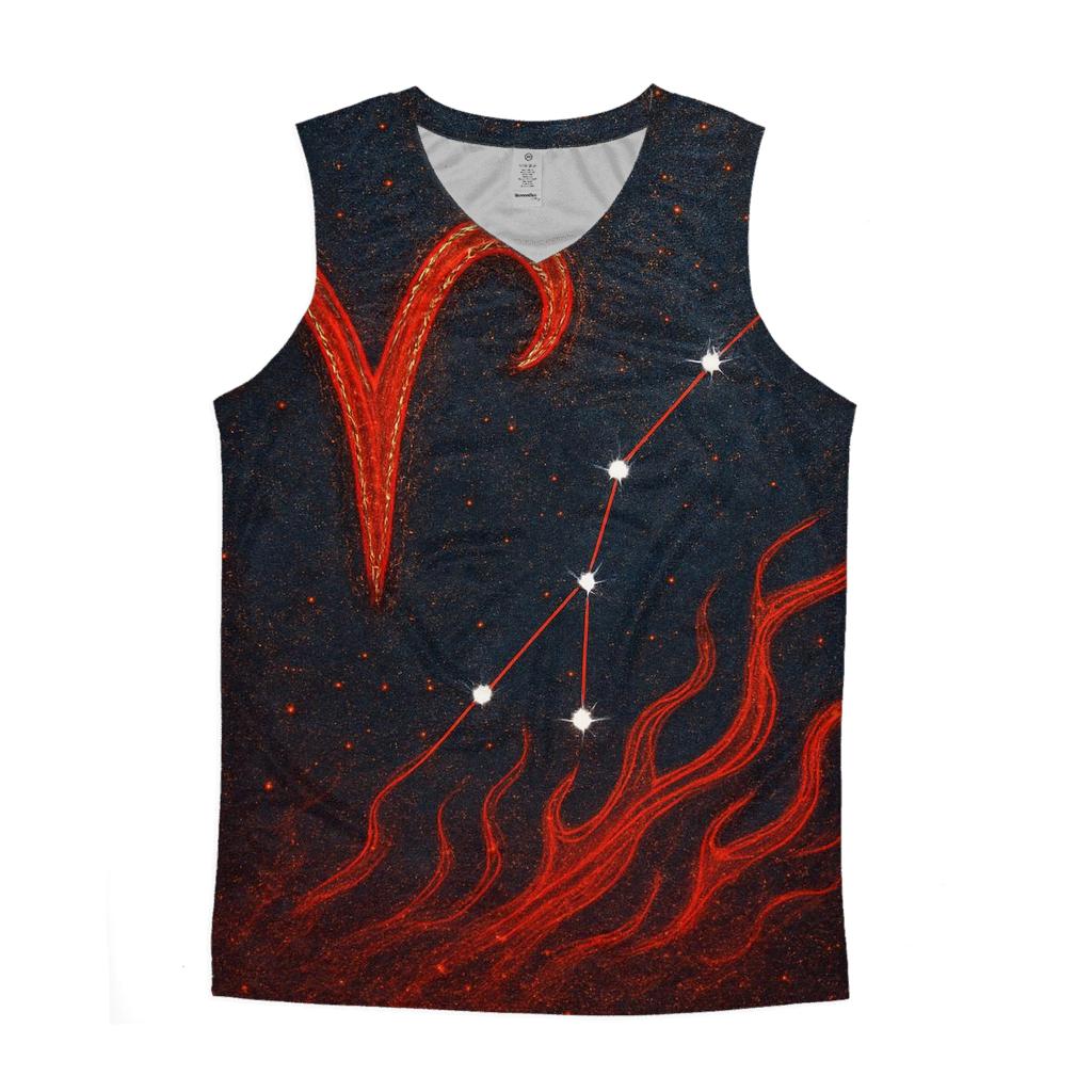 Aries Constellation Fire Sigil cotton sleeveless tops