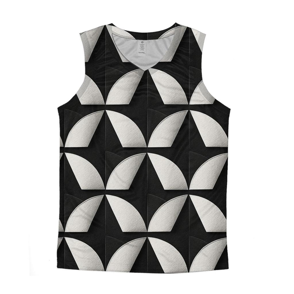 Filter Grid Geometry graphic print tank tops