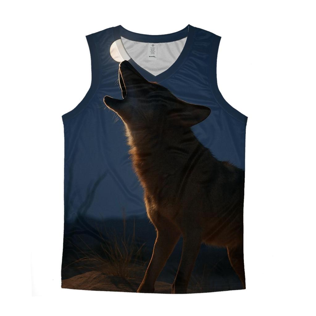 Desert Night Howl cotton sleeveless tops