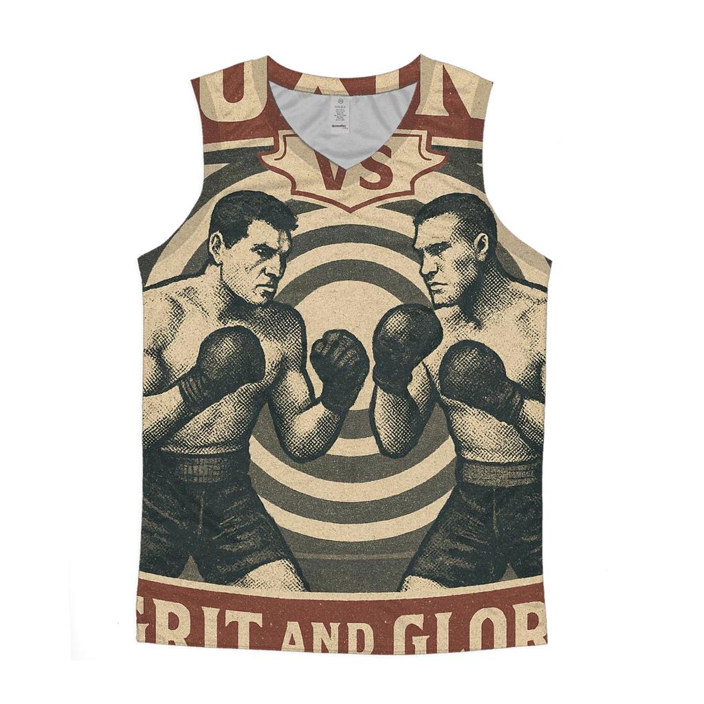 Retro Boxing Poster custom tank tops
