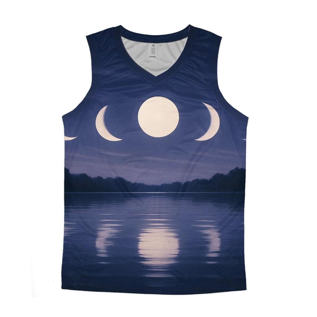 Moon Phase Reflection stylish racerback tanks