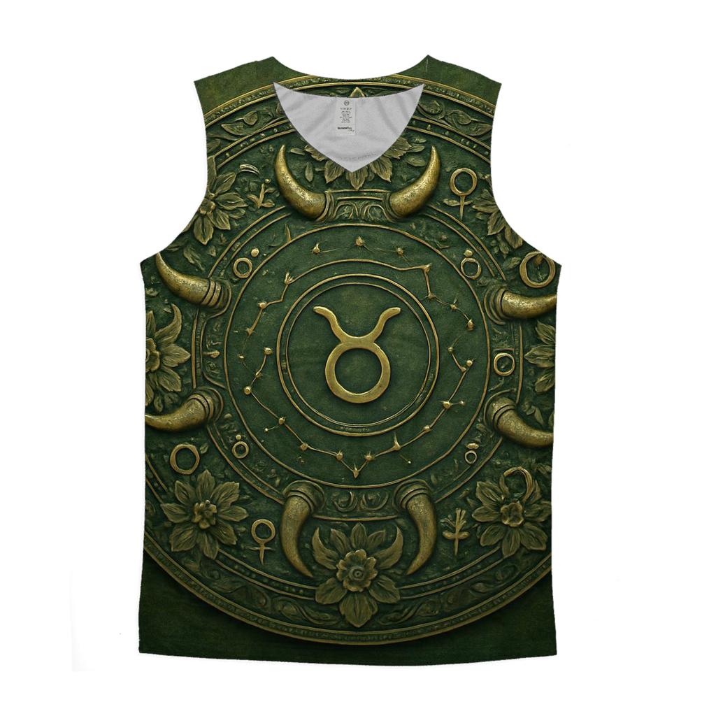 Taurus Bull Celestial Mandala personalized athletic tanks