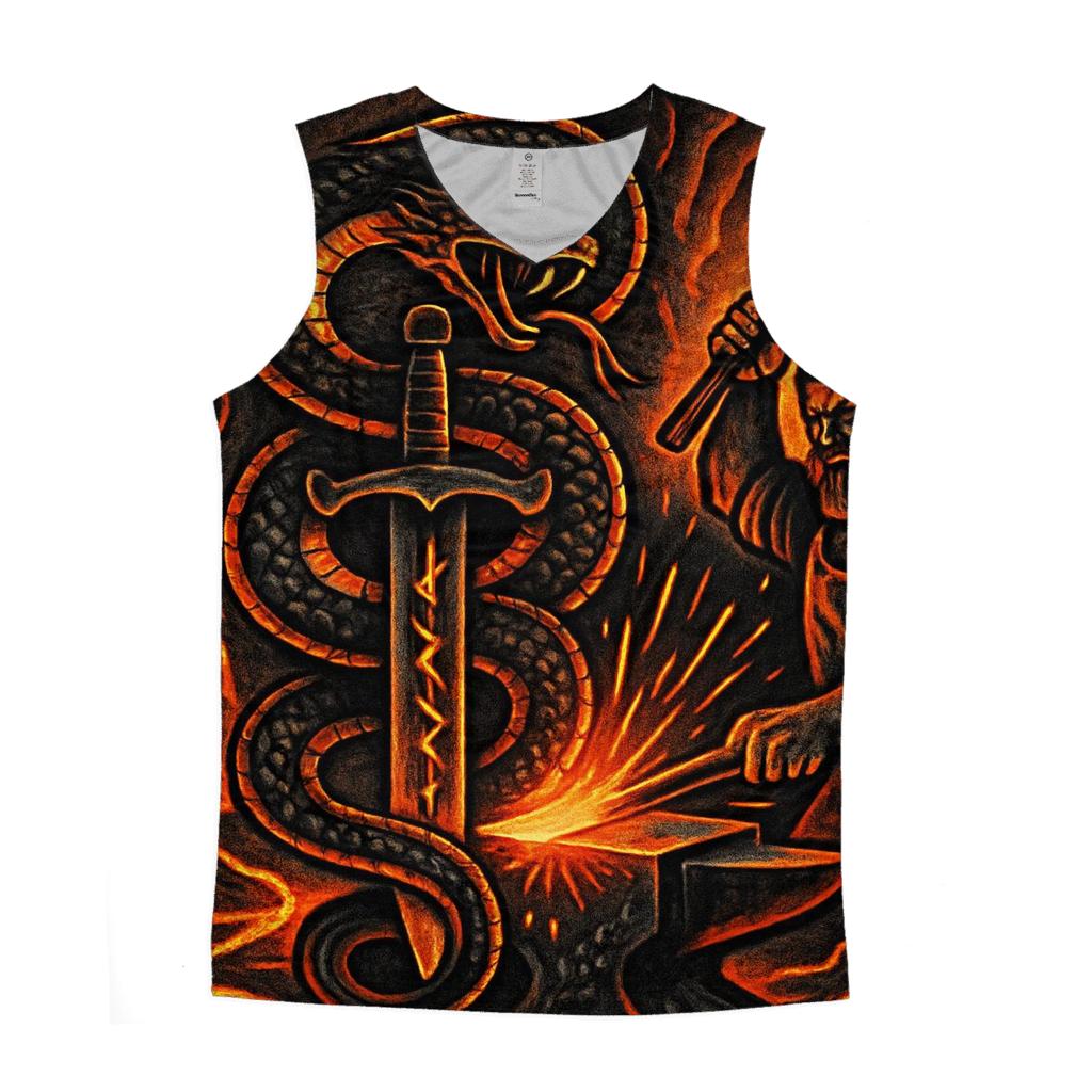 Volcanic Ouroboros Forgeborn trendy fitted tank tops