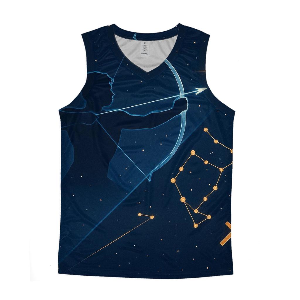 Sagittarius Archer Starfield Diagram sports performance tank tops