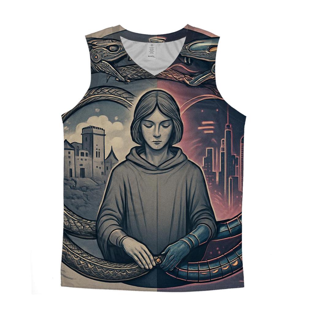 Mirrored Ouroboros Twins personalized athletic tanks