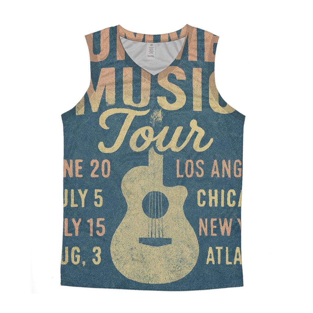 Worn Denim Concert Poster cotton sleeveless tops