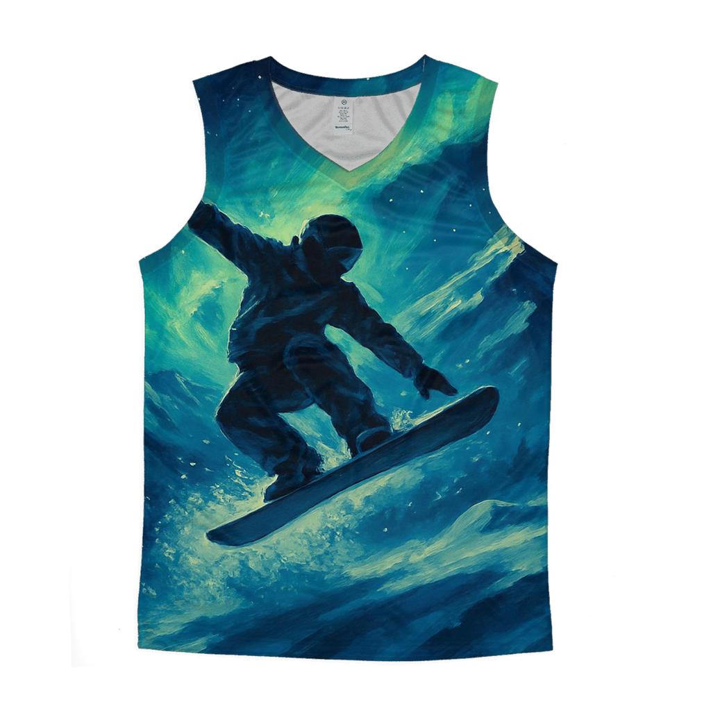 Snowboard Freestyle Aurora personalized athletic tanks