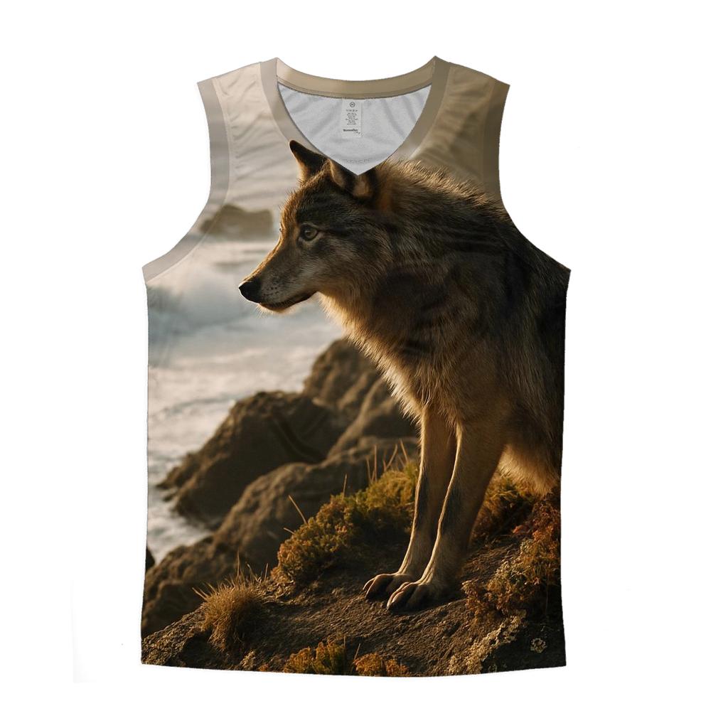 Coastal Cliff Sentinel personalized athletic tanks