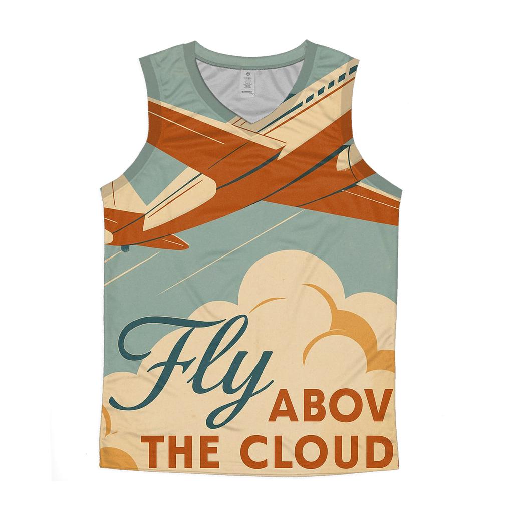 Antique Airline Travel Poster sports performance tank tops