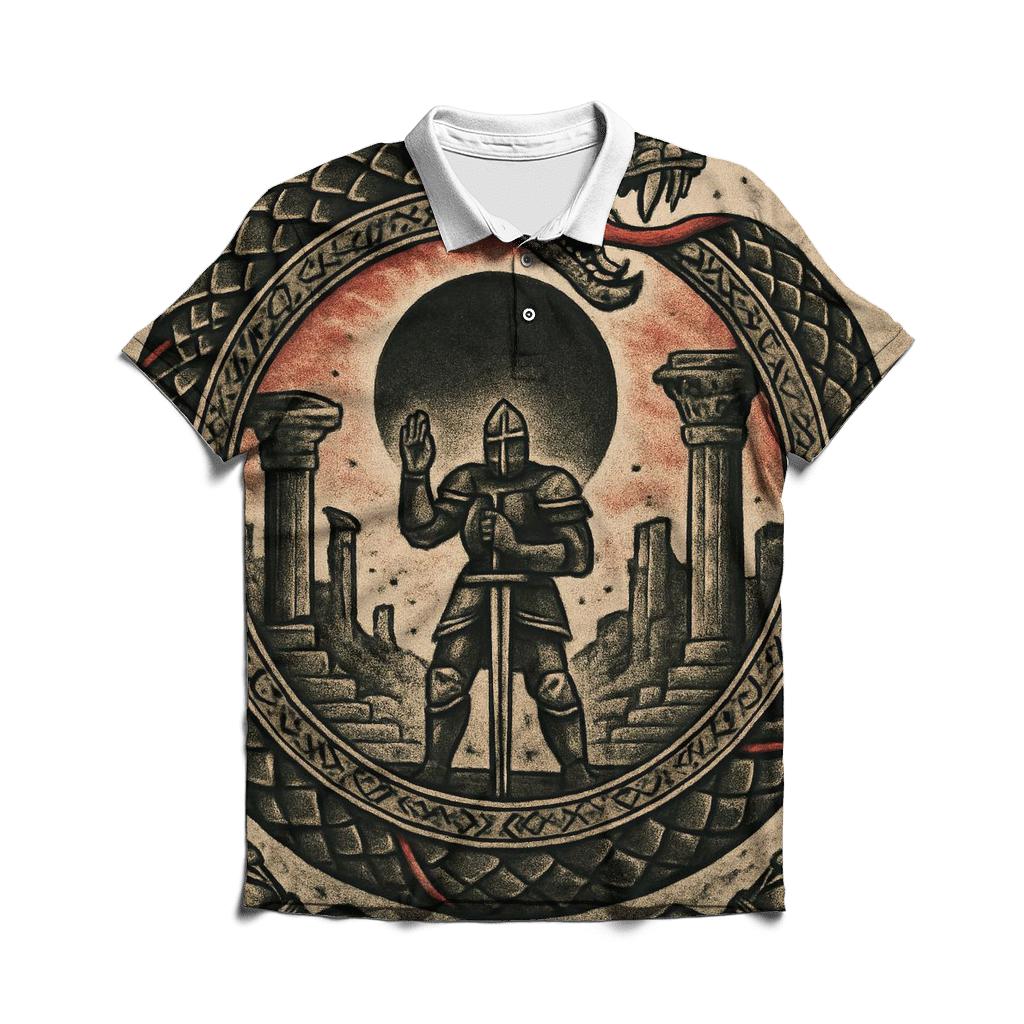 Eclipsing Ouroboros Sentinel stylish collar polo tees