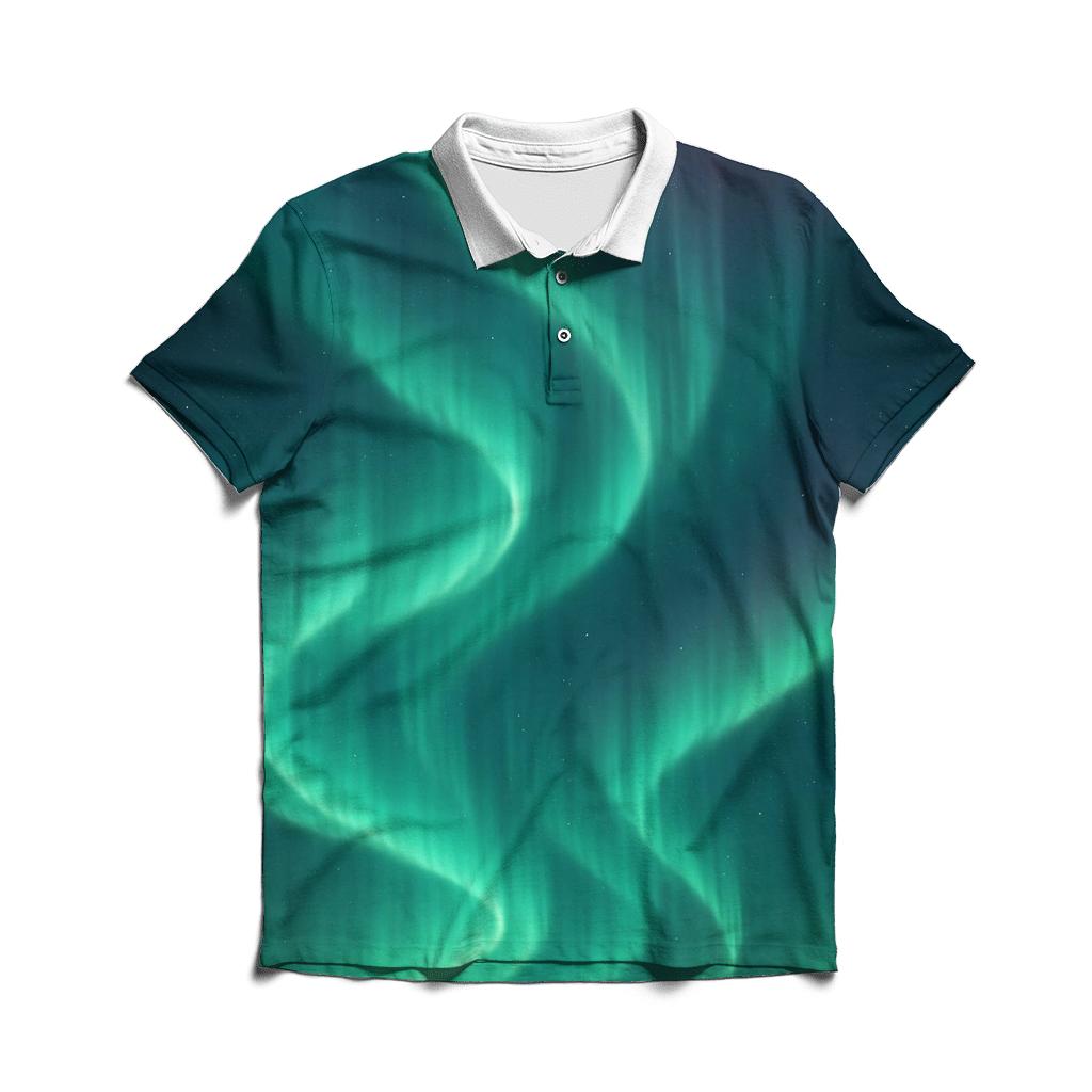 Aurora Curtain Drift personalized polo shirts