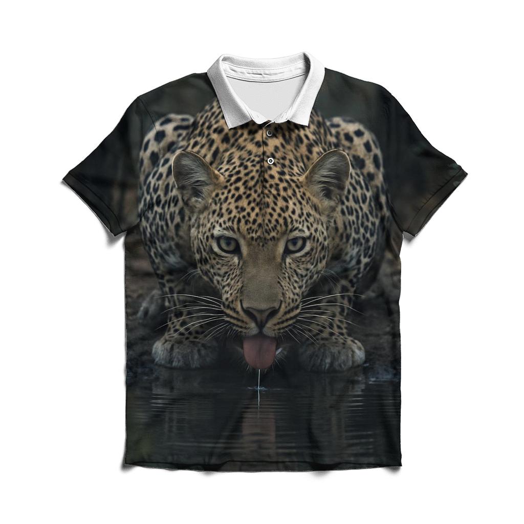 Shade-Pool Vigil African Leopard classic pique polos