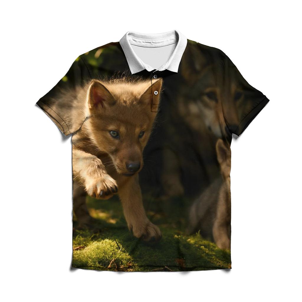 Forest Den Pup Lesson custom polo shirts