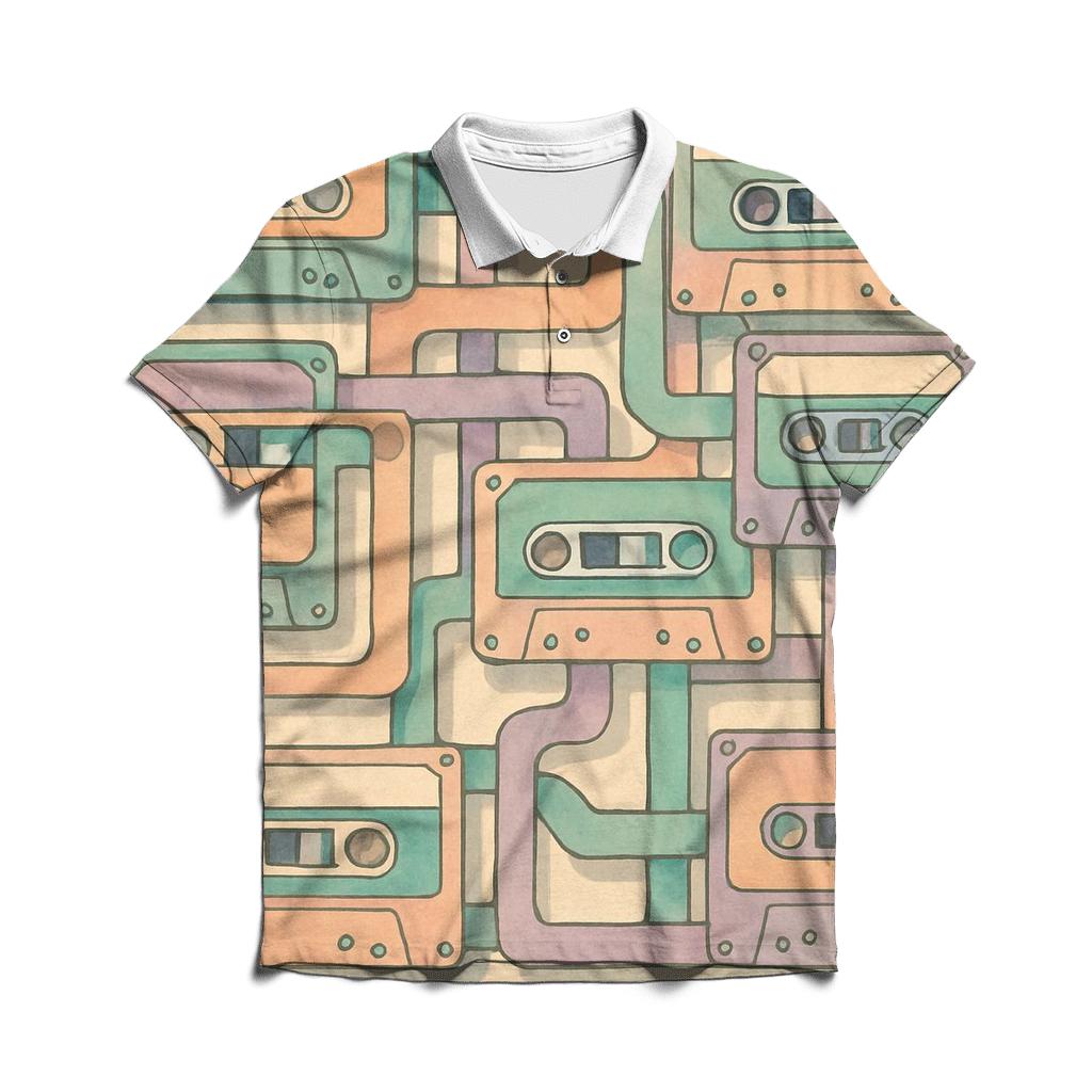 Cassette Maze Retro classic pique polos