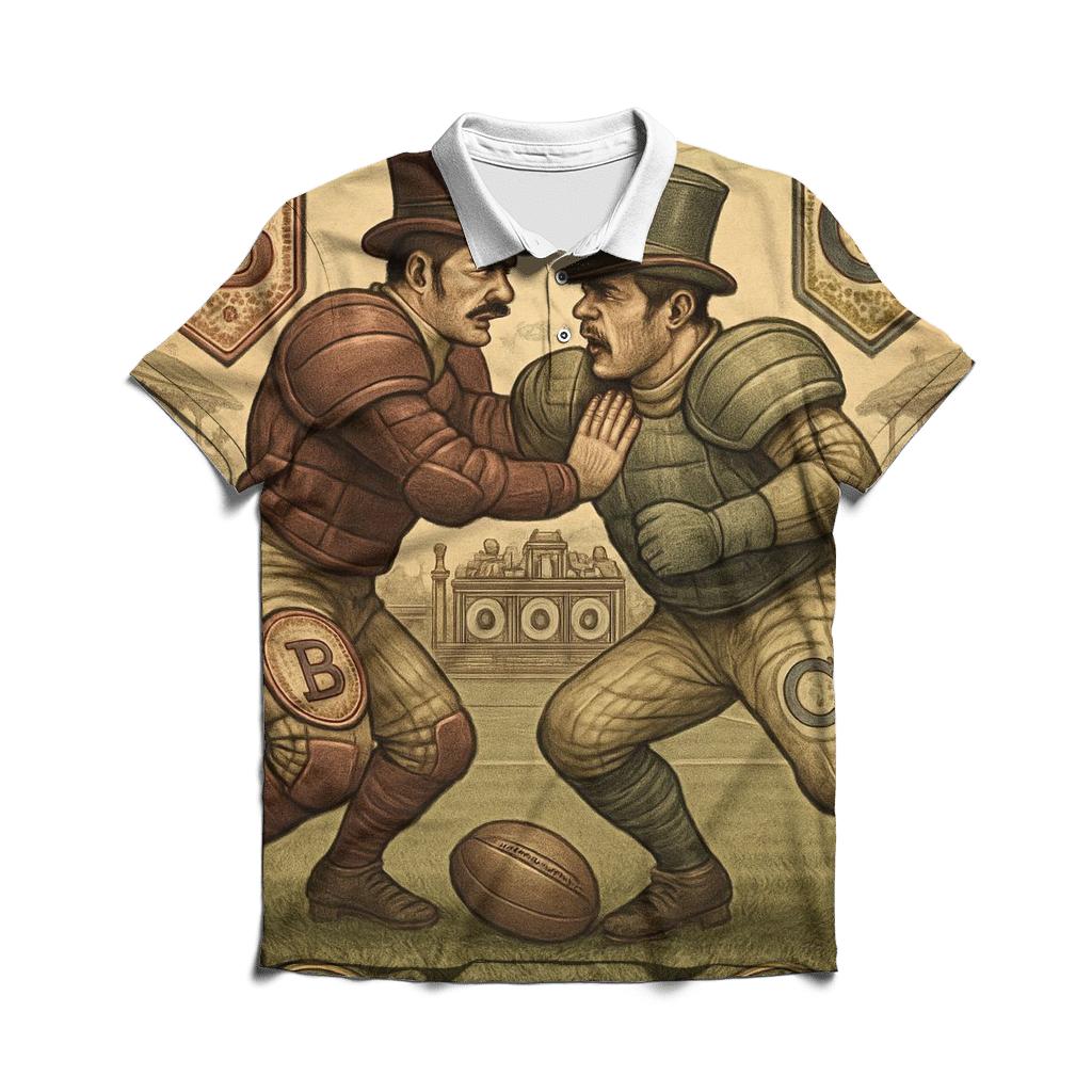 Victorian Rivalry On The Outfield Lawn personalized polo shirts