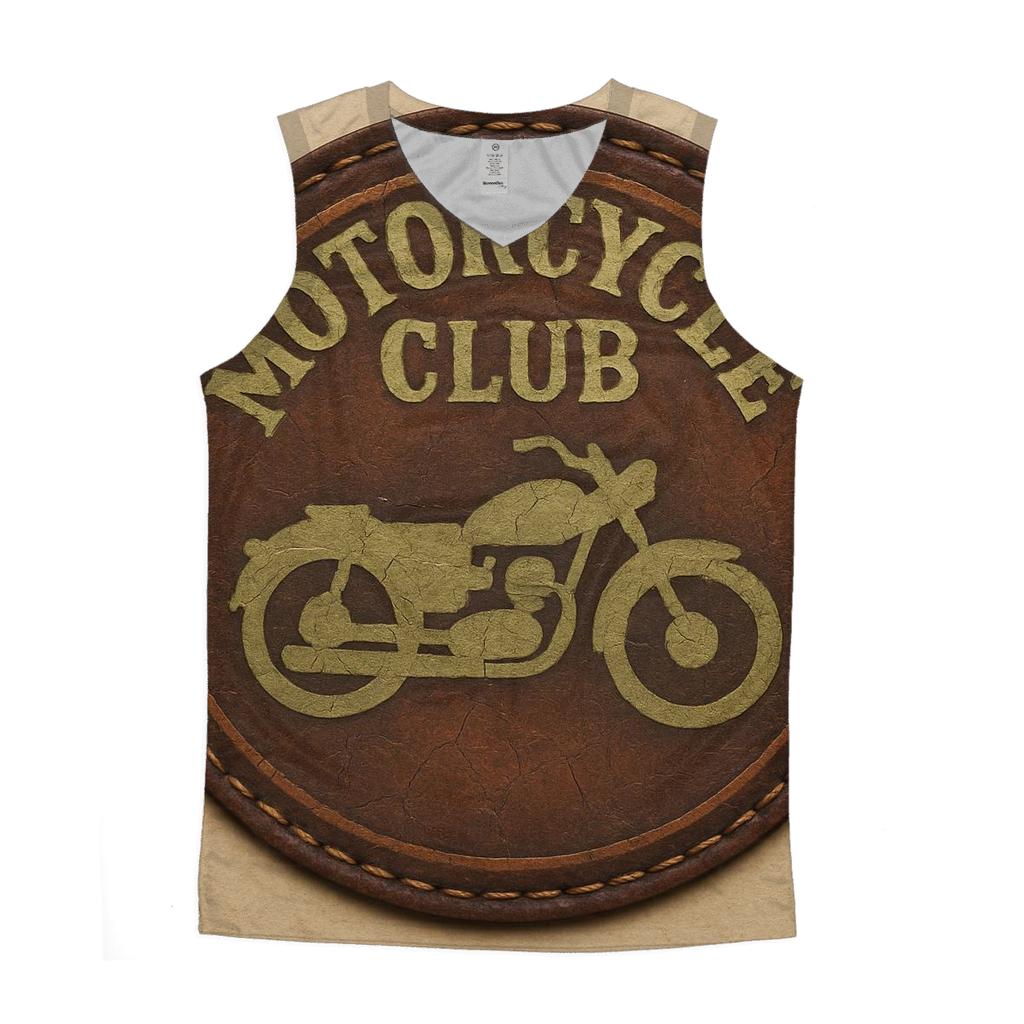 Rustic Motorcycle Club Badge custom tank tops