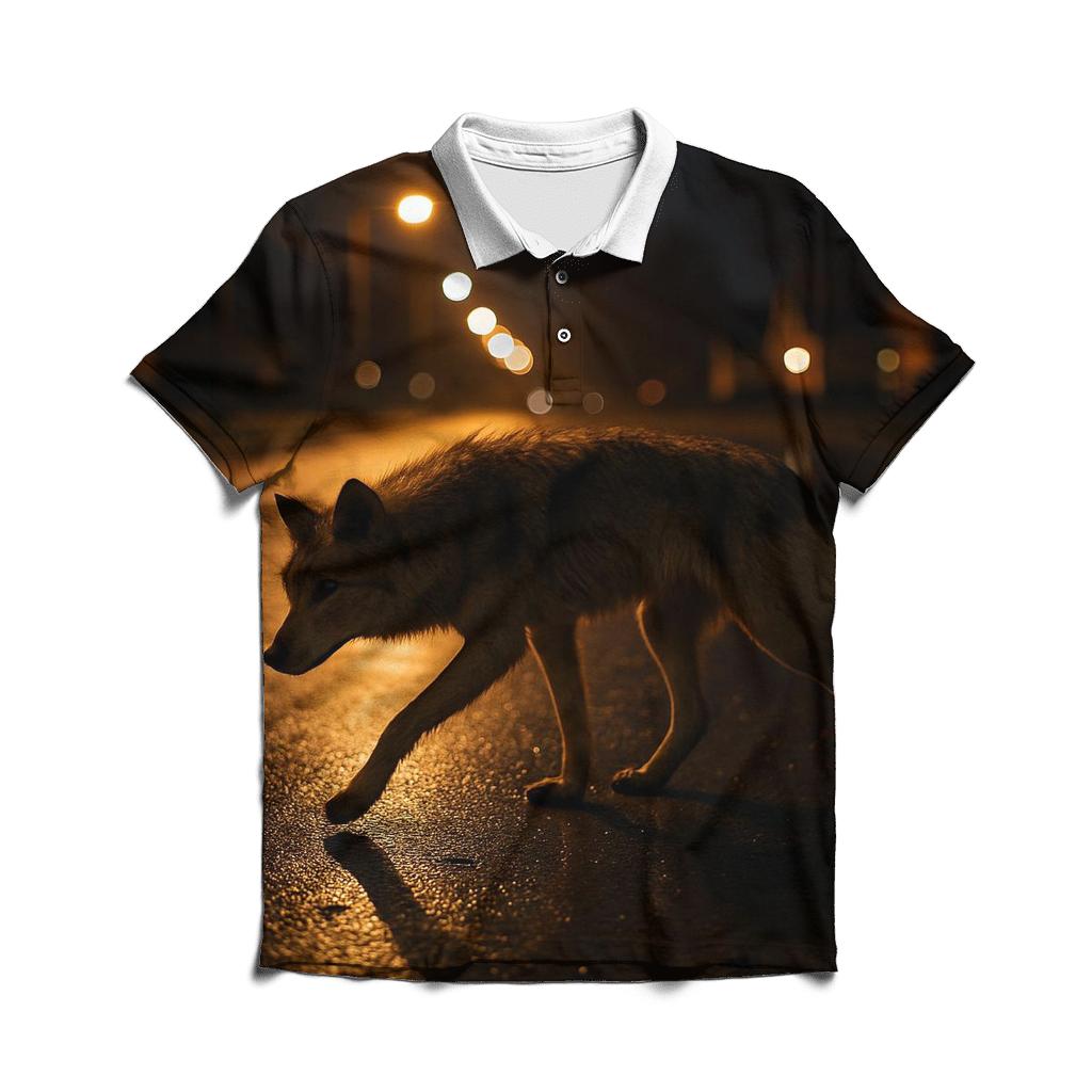 Urban Edge Lone Wolf Crossing custom polo shirts