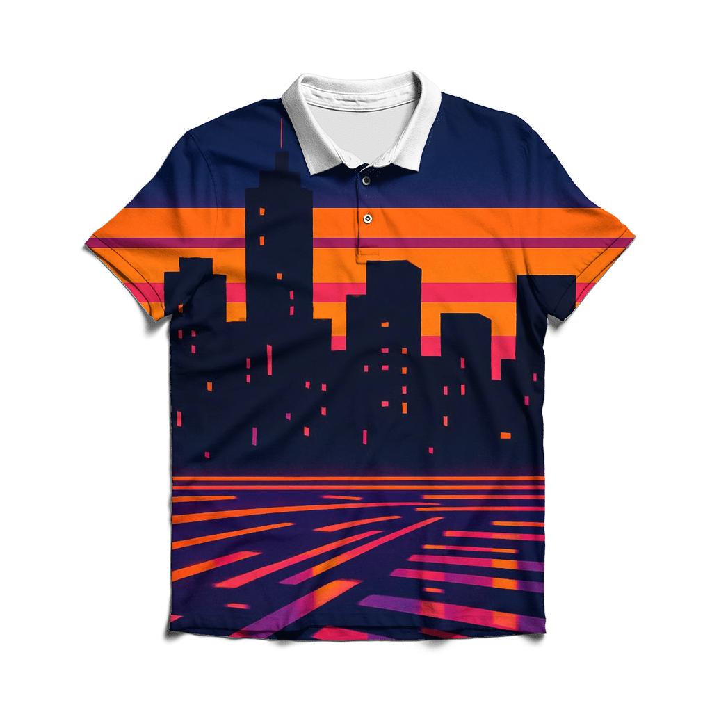 Boogie Night Skyline stylish collar polo tees