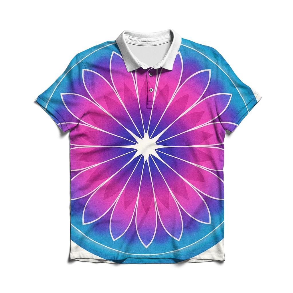 Mandala Sunburst personalized polo shirts