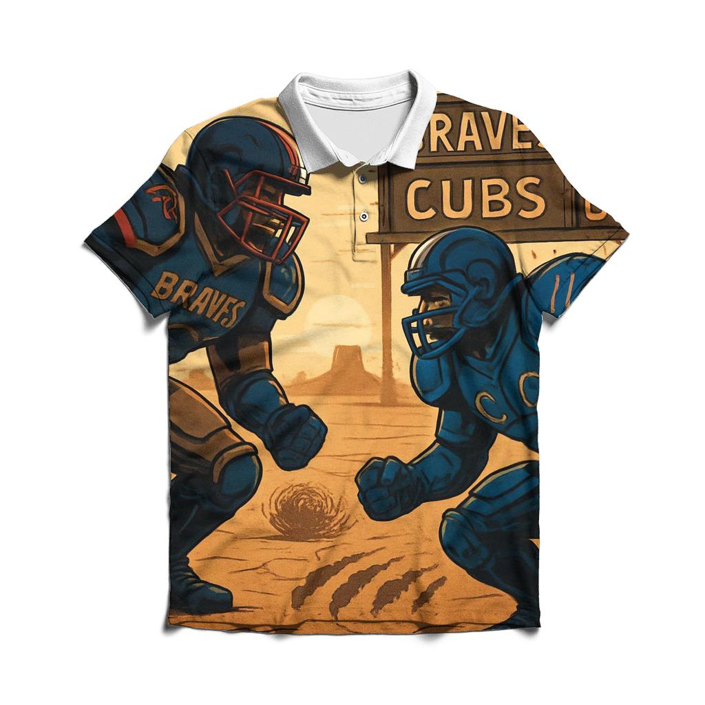 Desert Duel At Dusk embroidered polo tops